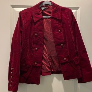 Talbots velvet red coat/jacket
